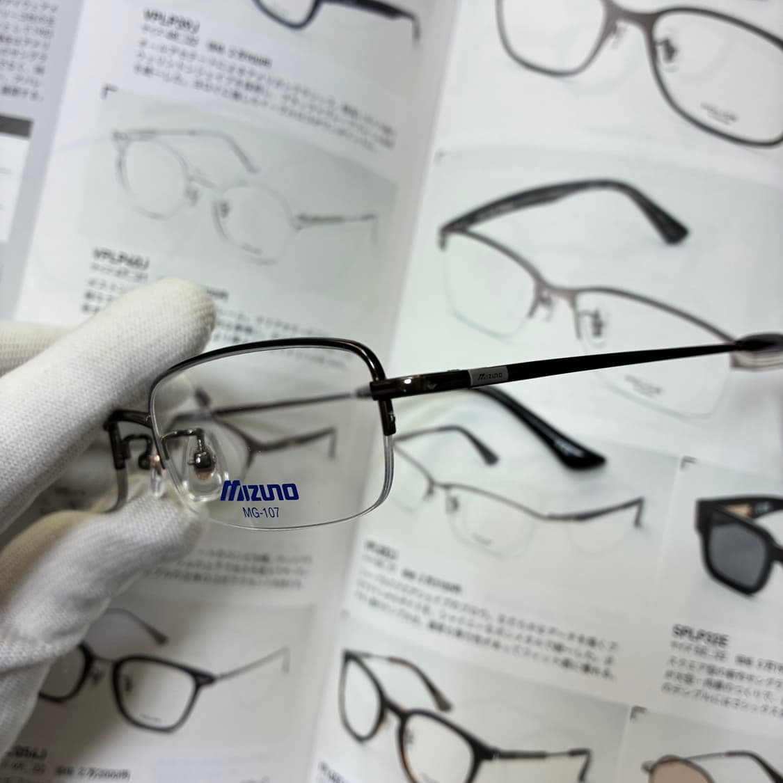 MIZUNO 미즈노 스퀘어 반무테 티타늄 일본 안경 상품이미지3