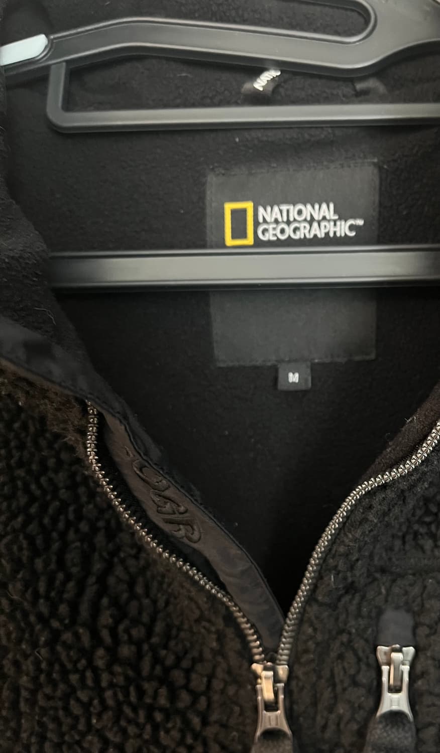 내셔널지오그래픽 뽀글이 후리스 후드집업 블랙 (M)  상품이미지4