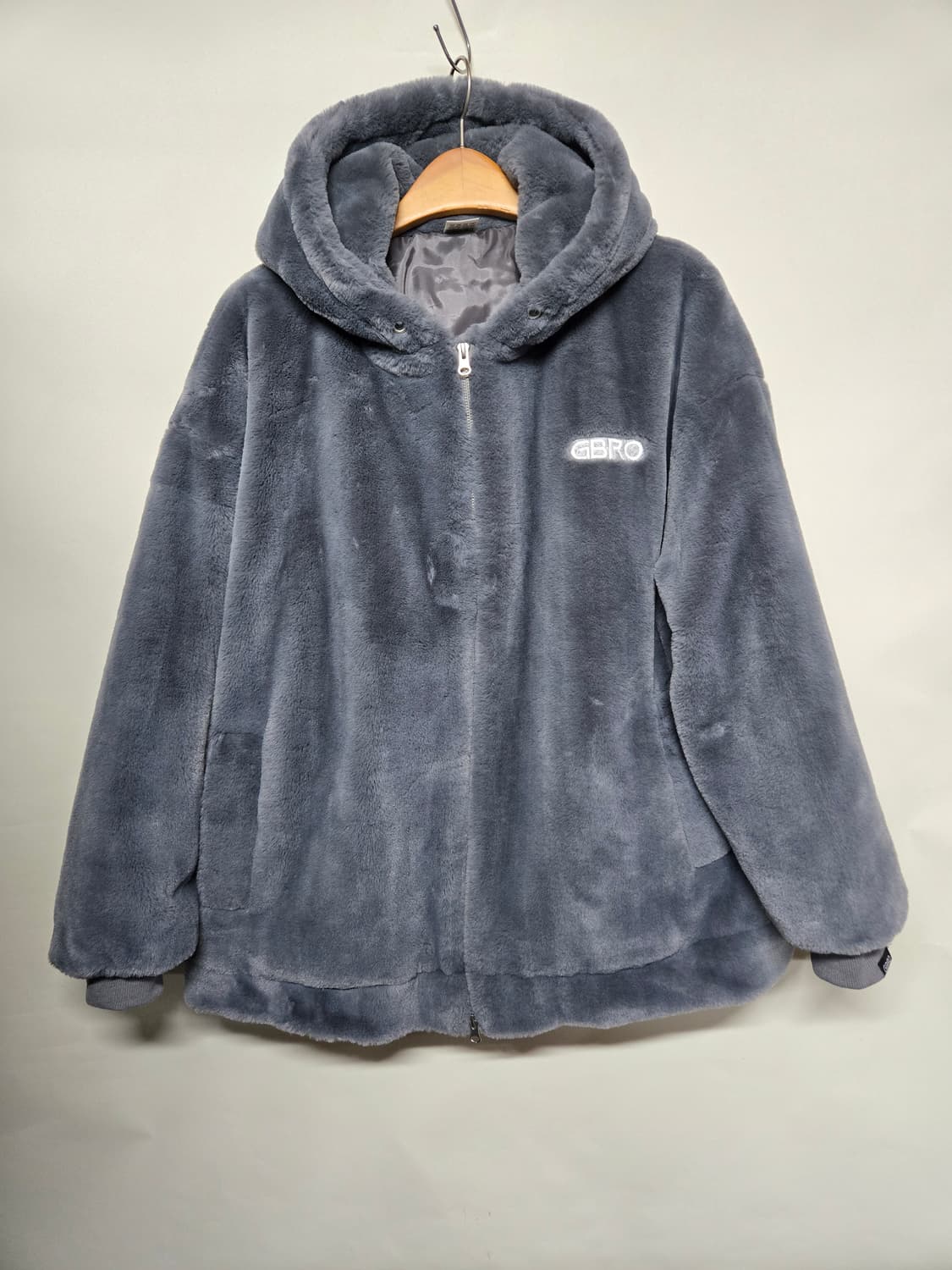GBRO짐브로  후드 퍼 자켓 L 회색 상품이미지1