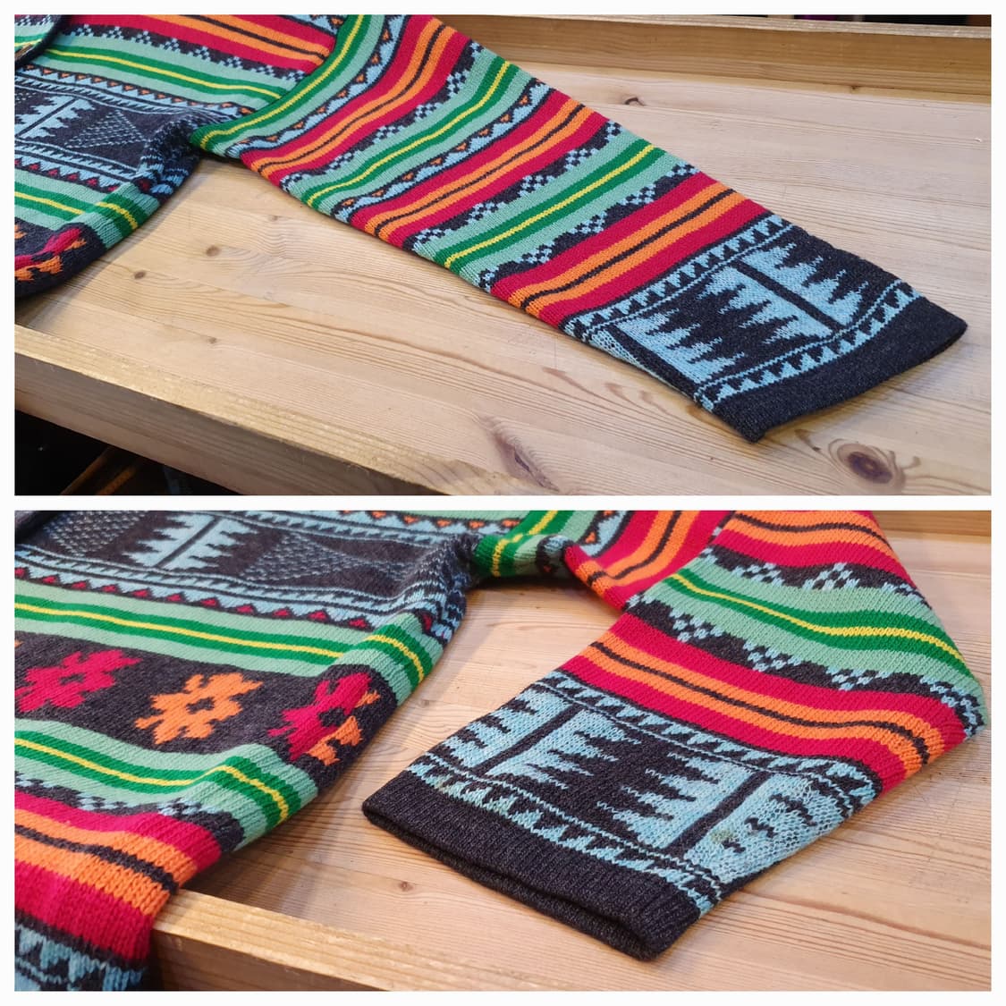 88.베네통 에스닉 박스가디건 상품이미지4