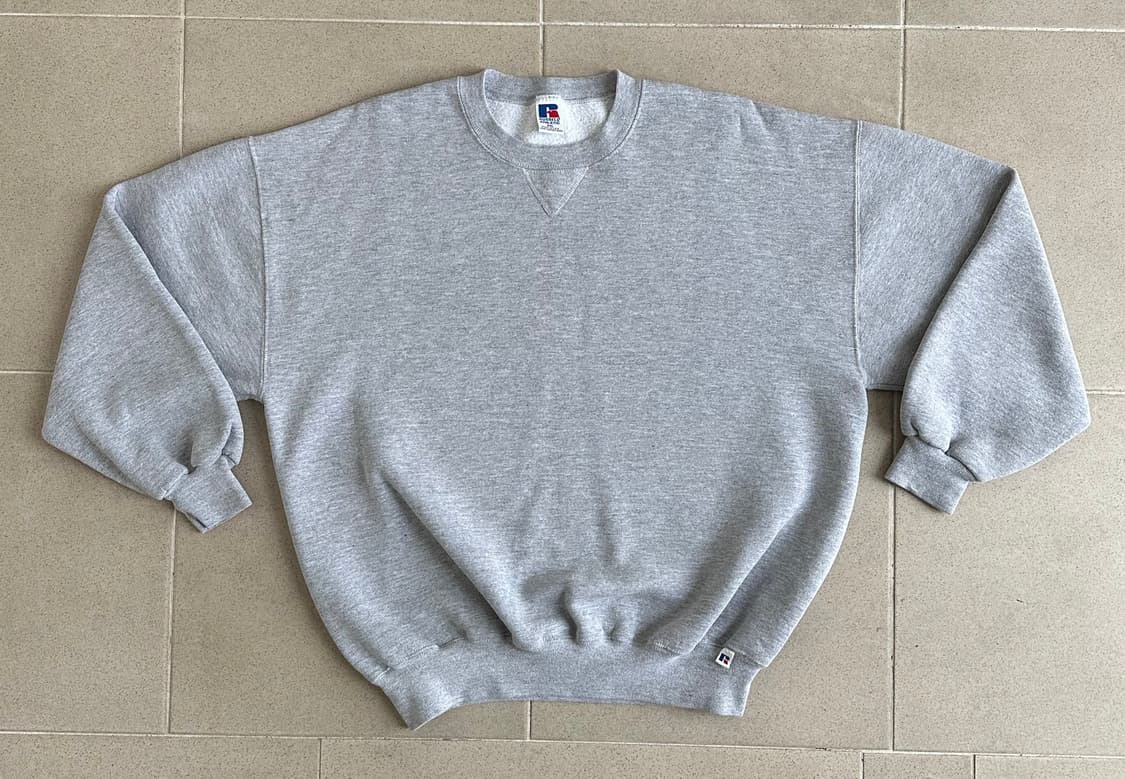 90s 빈티지 러셀 스웻셔츠 그레이 XXL USA 상품이미지1