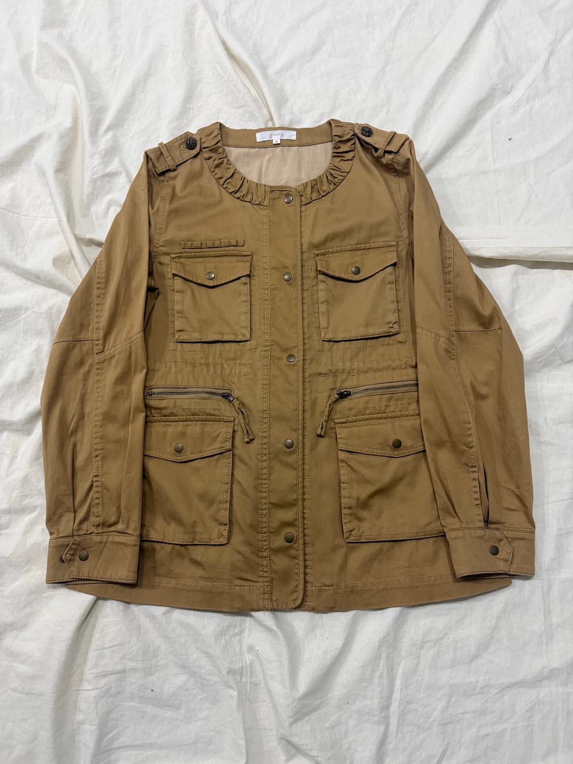 카멜 y2k 멀티포켓 유틸리티 자켓 상품이미지1