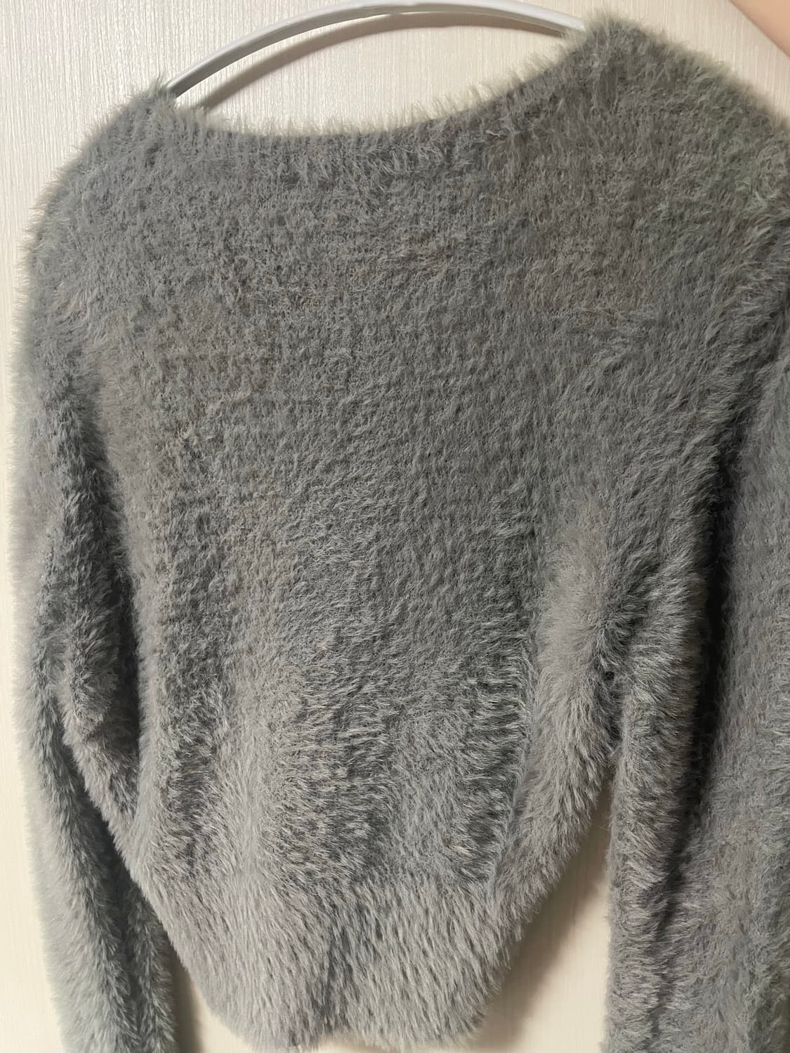 as"on 애즈온 회색 퍼 가디건 상품이미지5