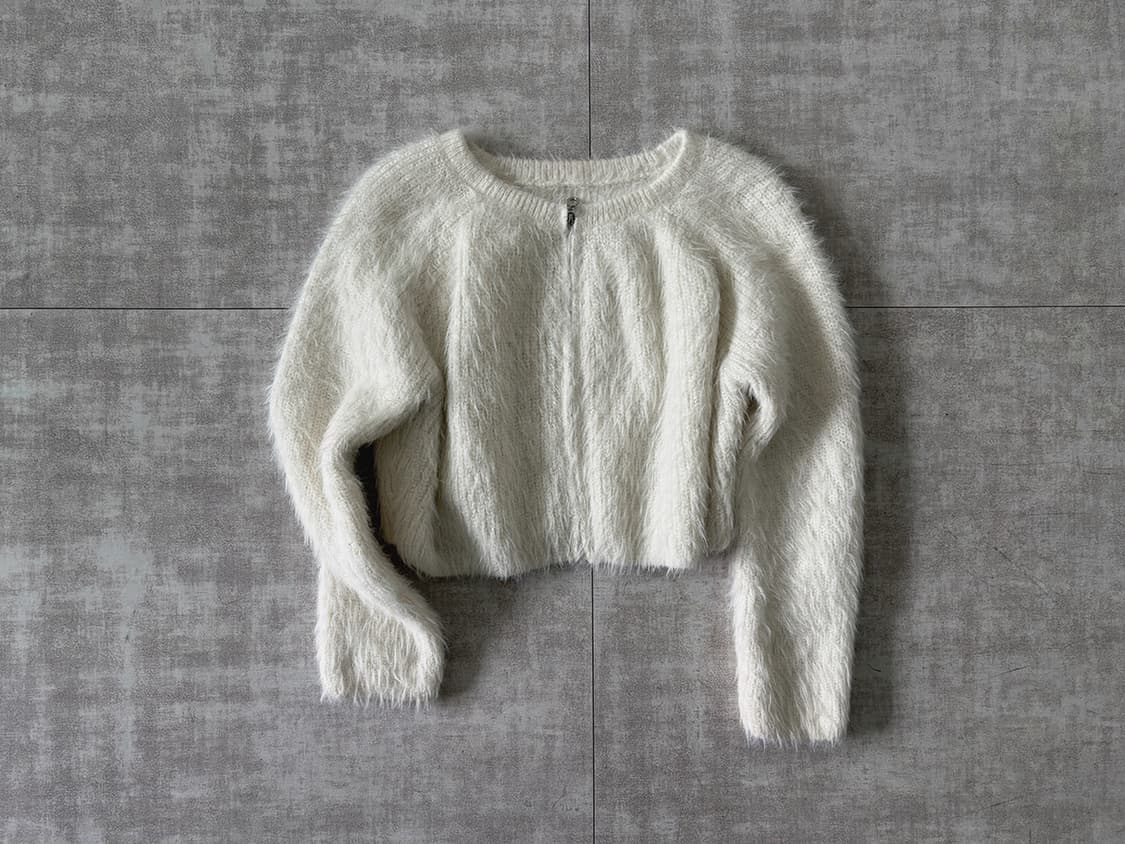 fluffy zip knit 상품이미지1