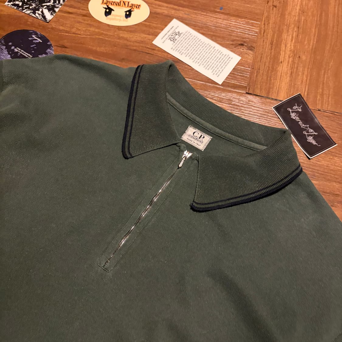 90S CP COMPANY 리리 집업 폴로 셔츠 L 상품이미지5