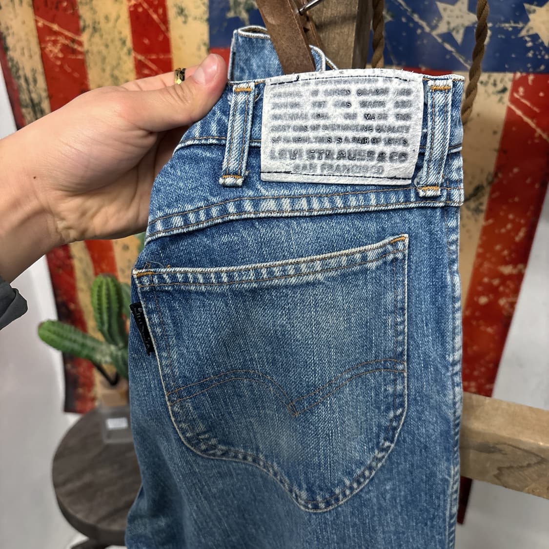 90s 리바이스 실버탭 루즈 스트레이트 데님팬츠 N1191   상품이미지7