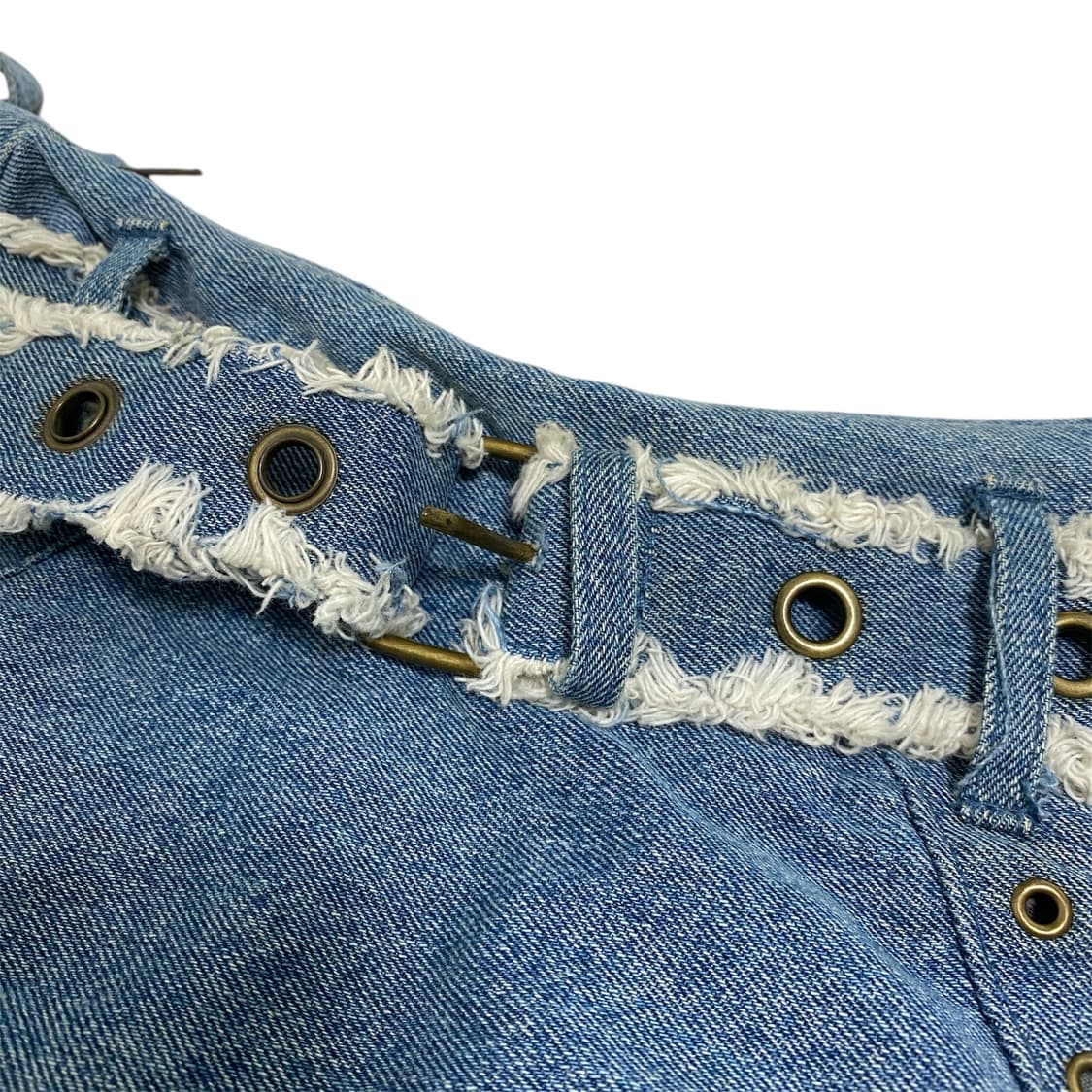 데님 퍼 벨트 아일렛 크로스백 상품이미지7