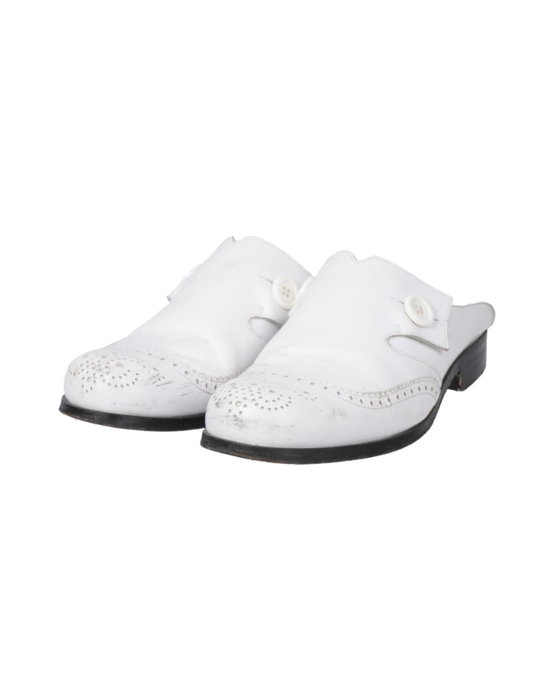 WHITE LEATHER MULES 상품이미지1