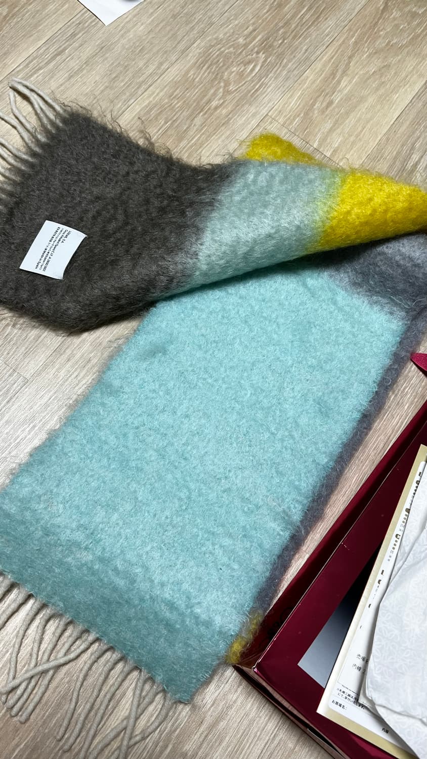 [로에베] 스트라이프 머플러 울 모헤어 상품이미지4