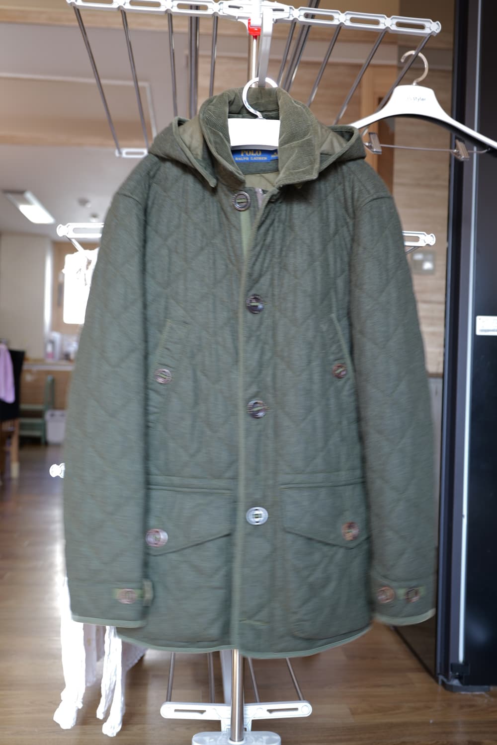 폴로 랄프로렌 퀼팅 후드 자켓 M 올리브그린 상품이미지1