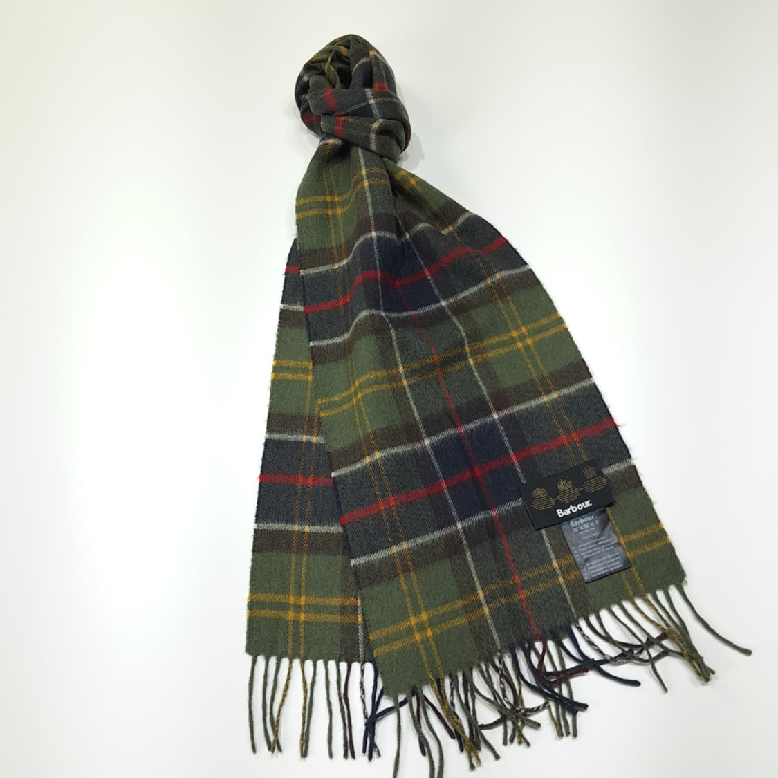 MX393 바버 메리노&캐시미어 울 블렌드 타탄 머플러 상품이미지2