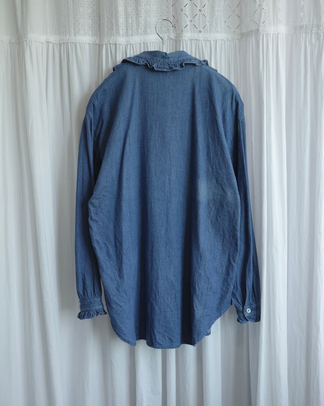 Frill denim shirt 상품이미지2