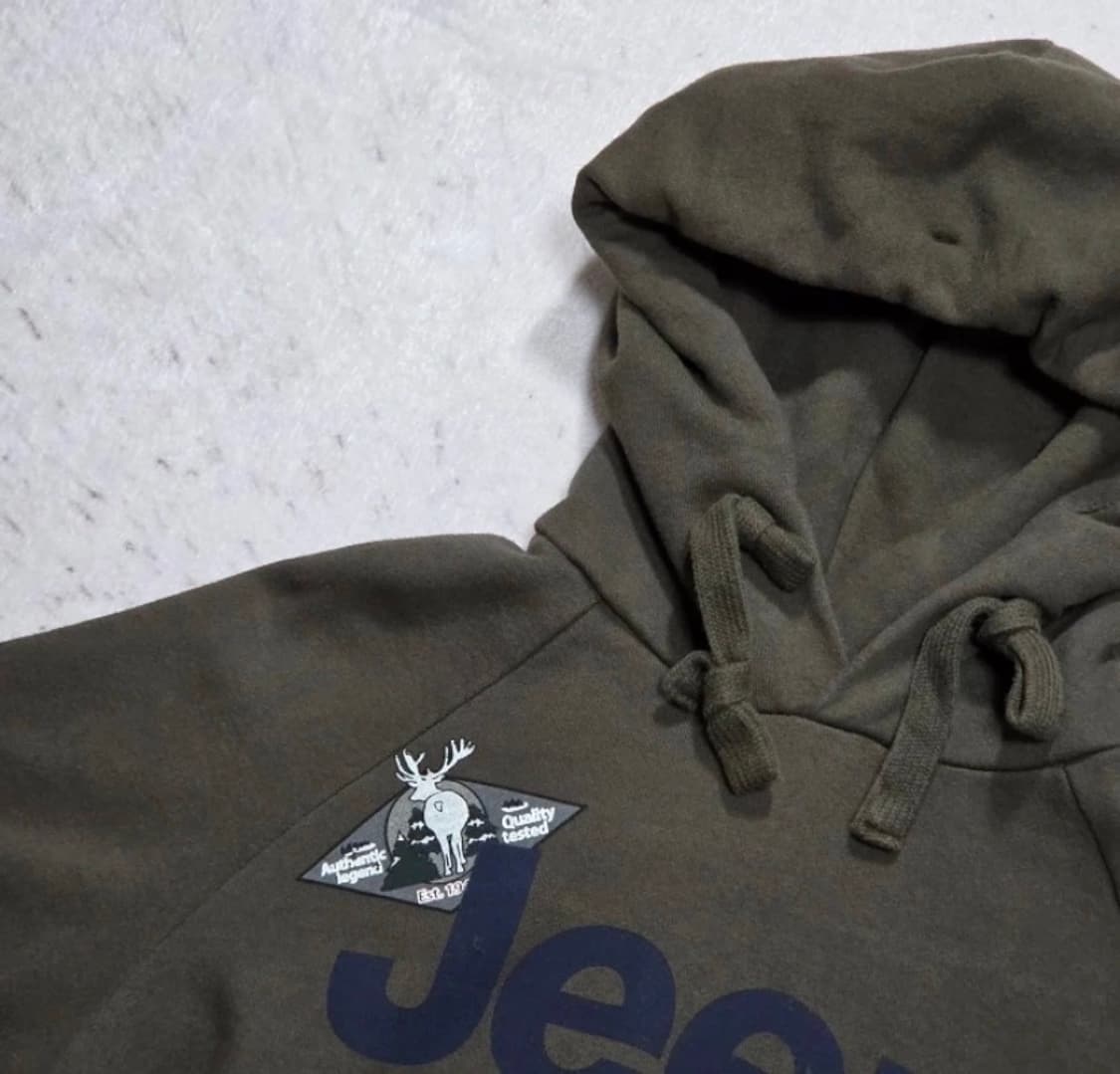 빈티지 지프 카키 후드티 상품이미지2