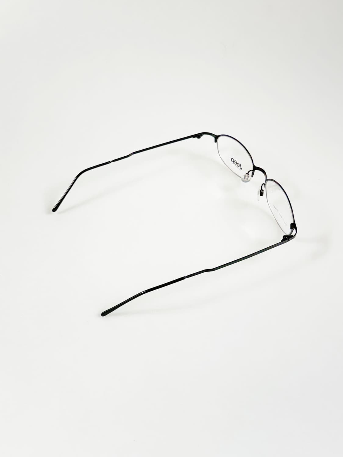 JEEP 블랙 슬림 오벌 메탈 프레임 빈티지 안경 상품이미지4