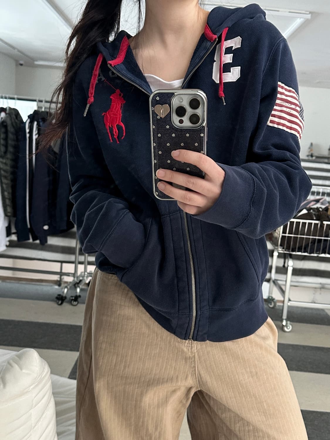 폴로 랄프로렌 빅포니 USA 성조기 후드집업  상품이미지2