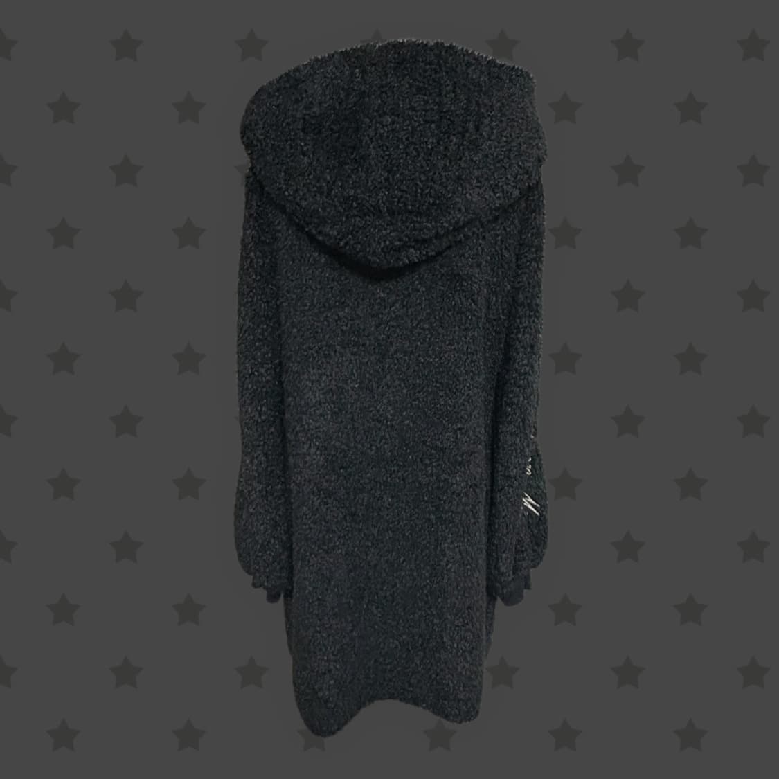 앙크루즈 지뢰계 정석템 후드 폭닥폭닥 털 블랙 리본 아일렛 디테일 원피스 상품이미지4