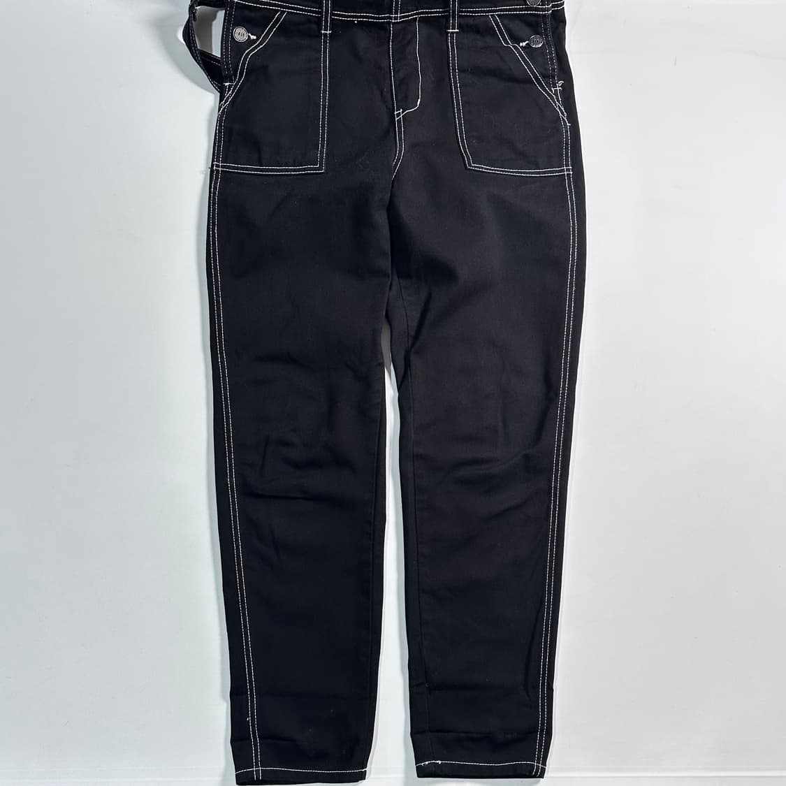 미스치프 블랙 멜빵 오버롤 상품이미지3