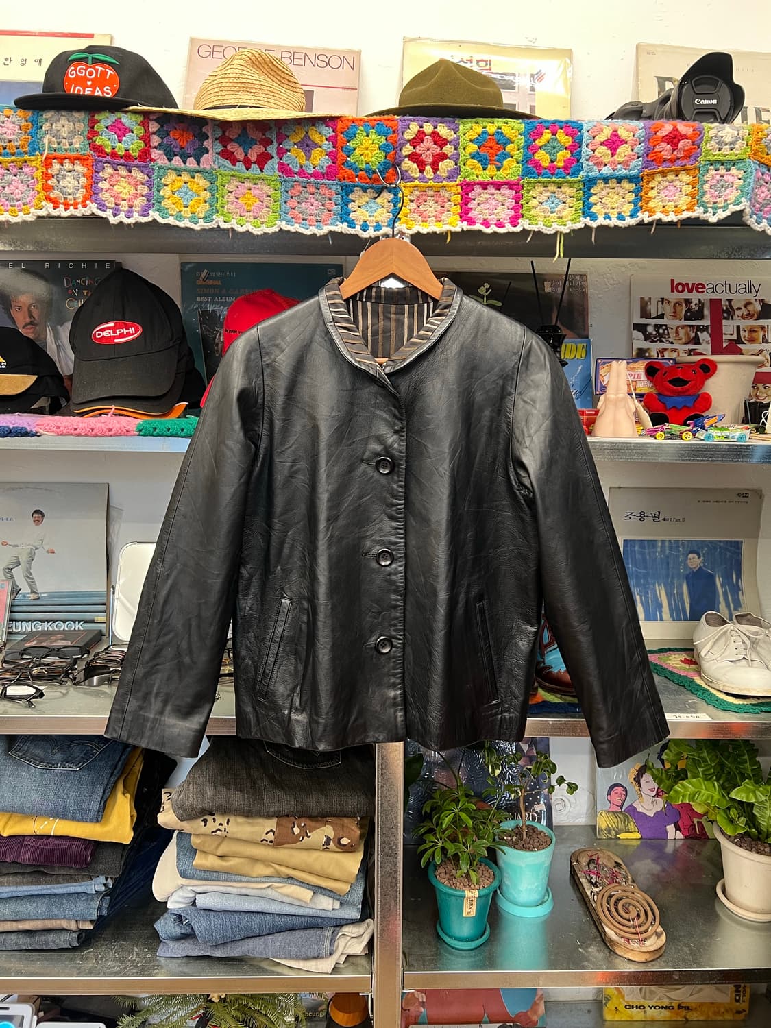 Reversible Leather Jacket – Black 상품이미지4