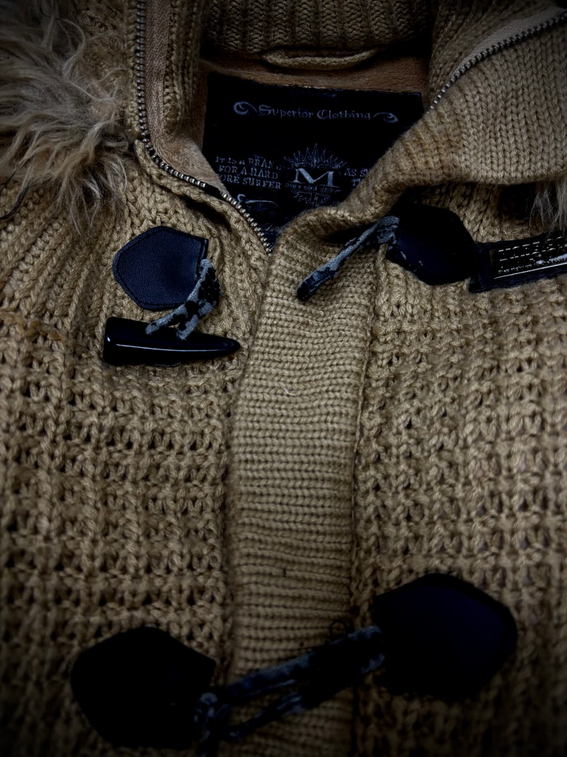 “More Core Division” Y2K Beige Fur Knit  상품이미지6