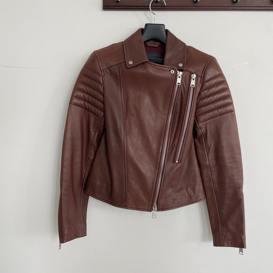 올세인츠 브라운 리얼 레더 라이더 자켓 상품이미지1