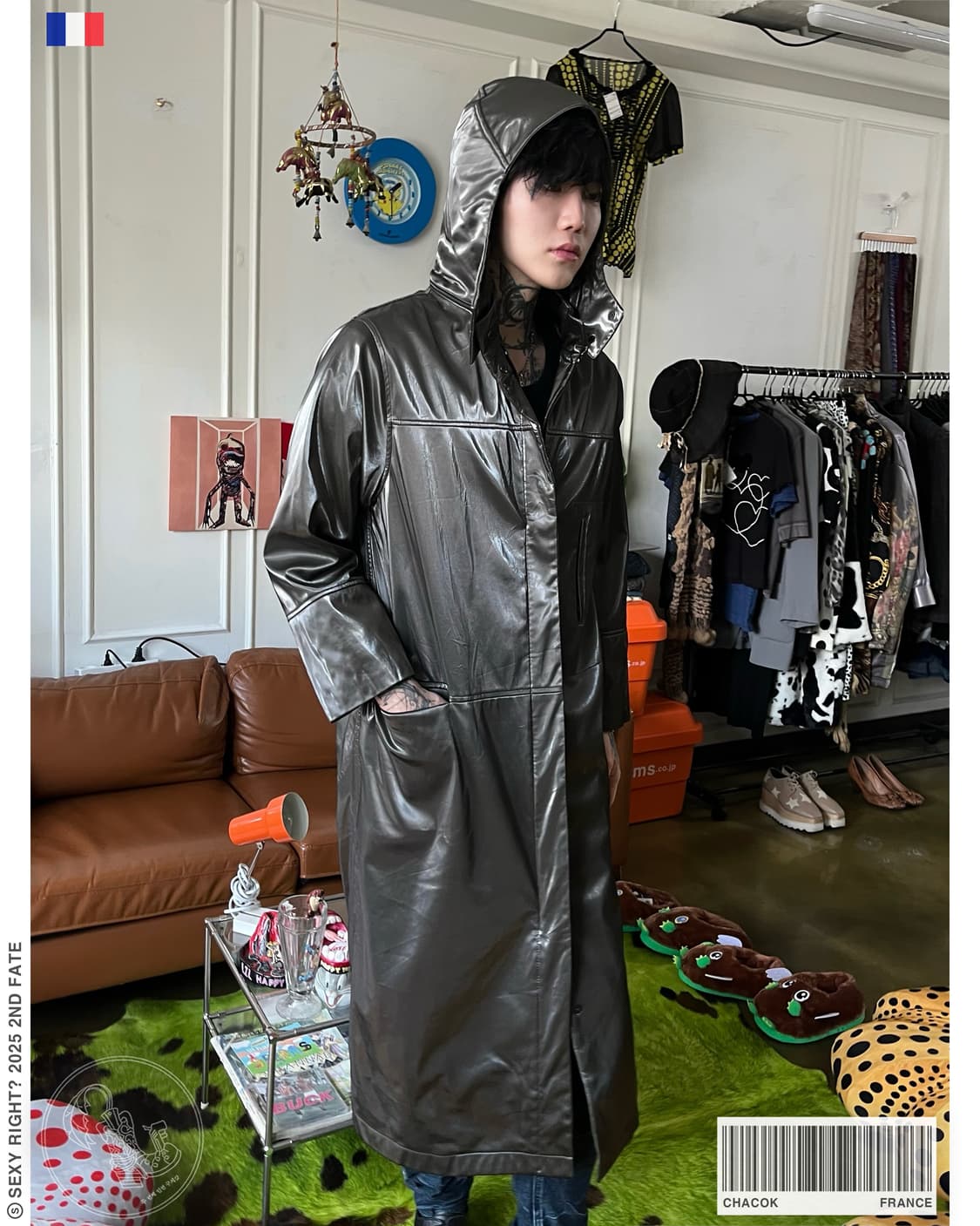 1970-80s CHACOK France Coating Rain Coat 상품이미지1