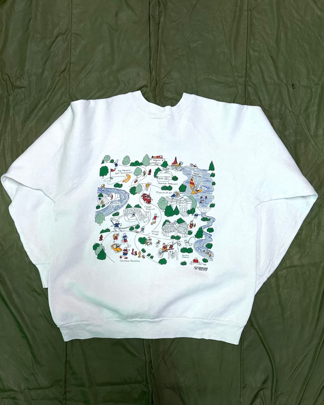 90's 프룻오브더룸 콜럼버스 오하이오 스웻셔츠 L 상품이미지5