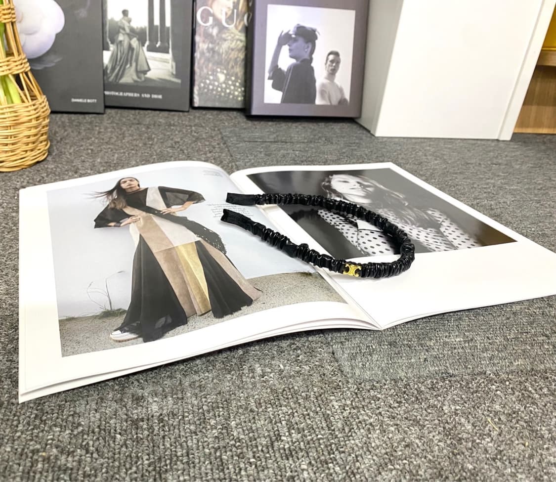  셀린느 레더 헤어밴드 블랙 상품이미지9