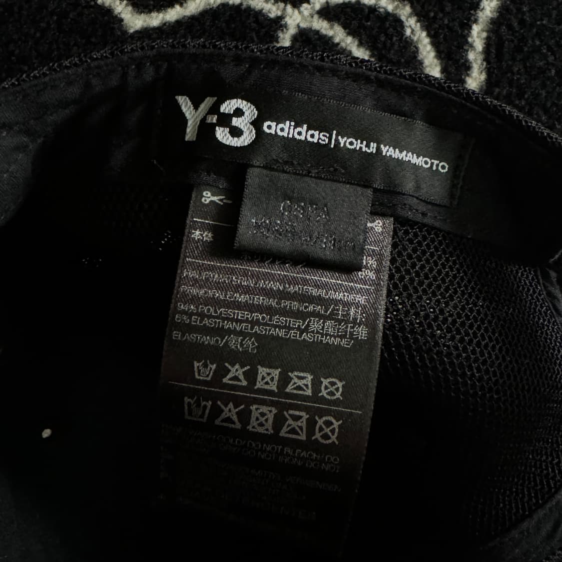 아디다스 Y-3 프린트 트러커 메쉬 볼캡 모자 올검 블랙 상품이미지3
