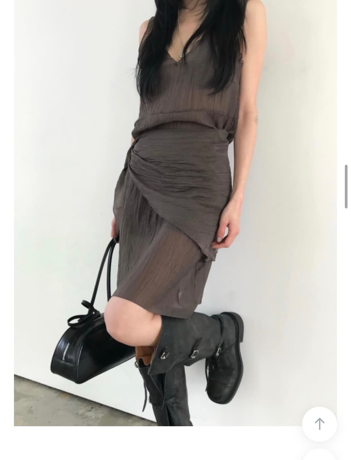 scarf layered dress  상품이미지3