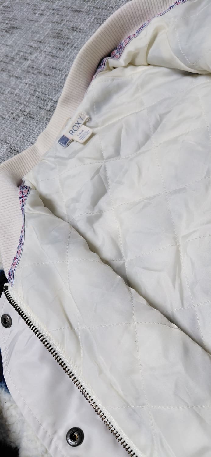 일본 ROXY 스트라이프 플리스 L 상품이미지5