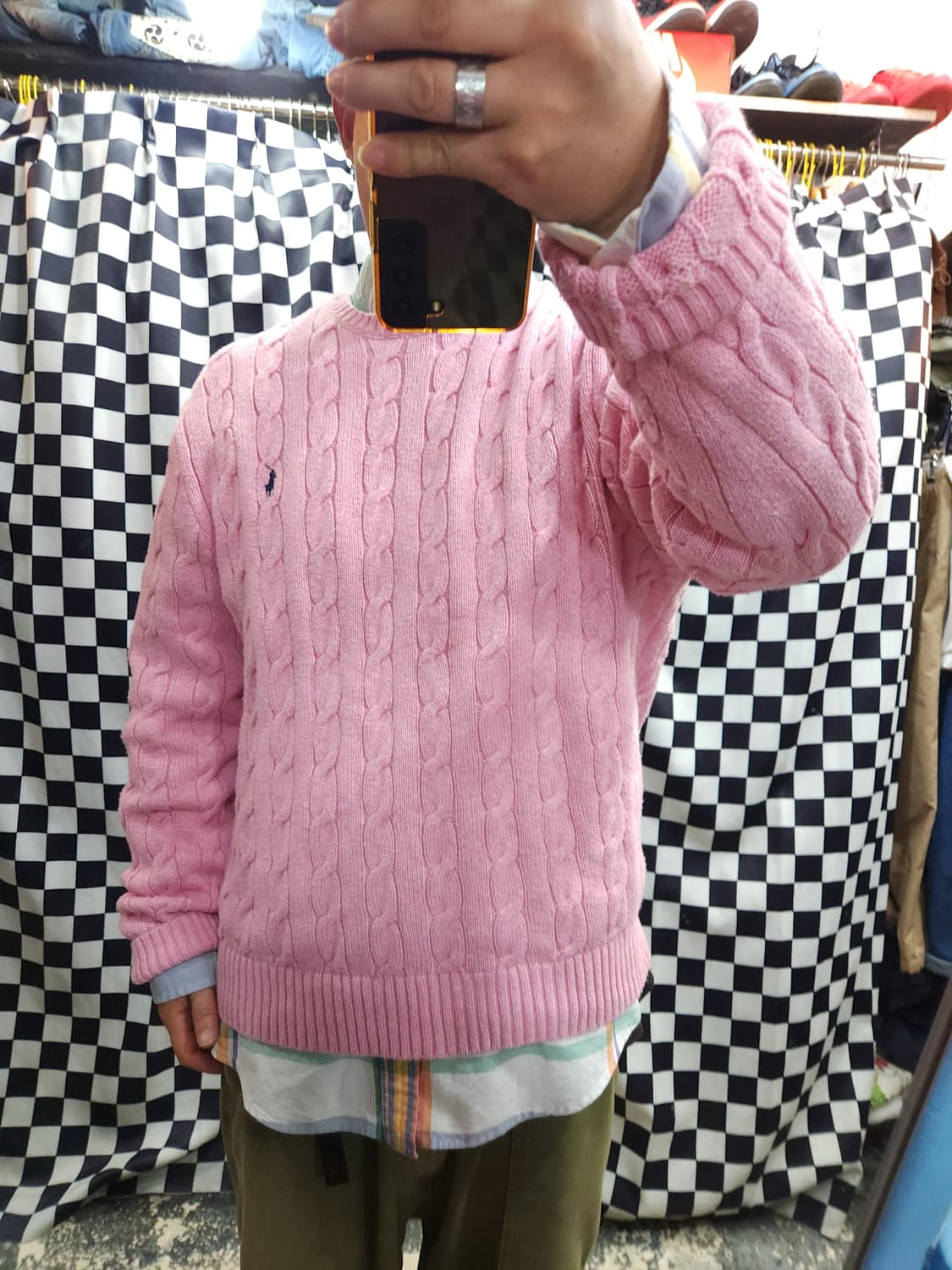 폴로 랄프로렌 핑크 꽈배기 코튼 니트

 상품이미지7