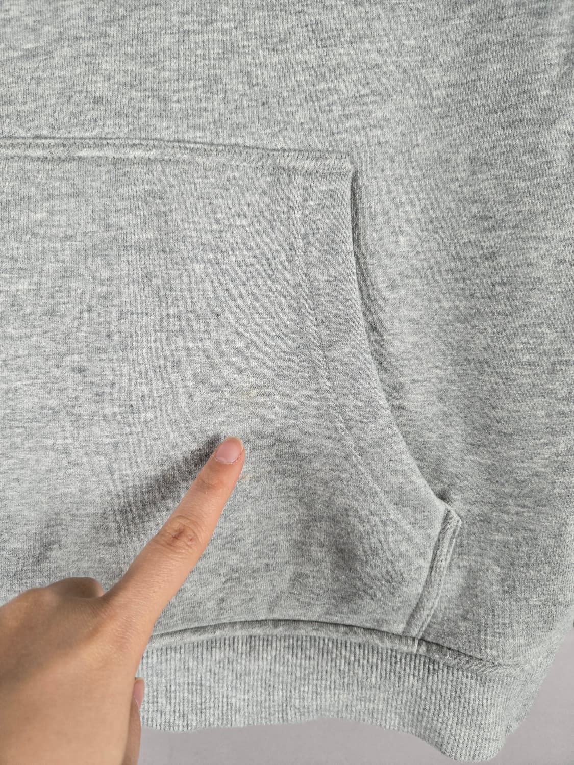 [무료배송]노스페이스 90 여성 기모 후드티 후드 티셔츠 회색 상품이미지4