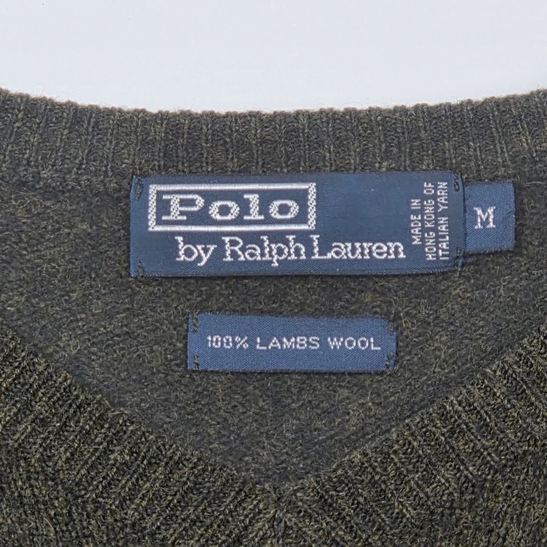 폴로 랄프로렌 램스울 브이넥 니트 M 상품이미지5