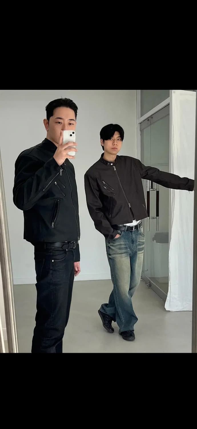 플랫탑 레더자켓 상품이미지1