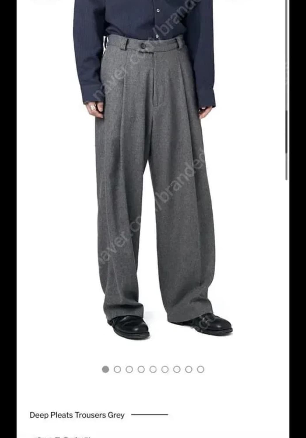 [4] 해칭룸 딥 플리츠 트라우저 울 챠콜 새상품 상품이미지1