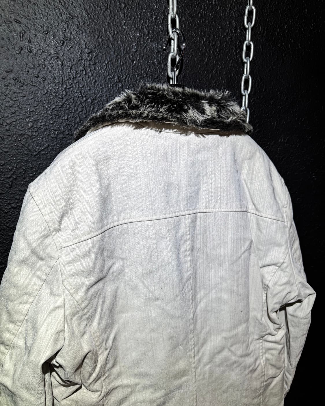 White cotton fur lineing Vkei jacket 상품이미지7