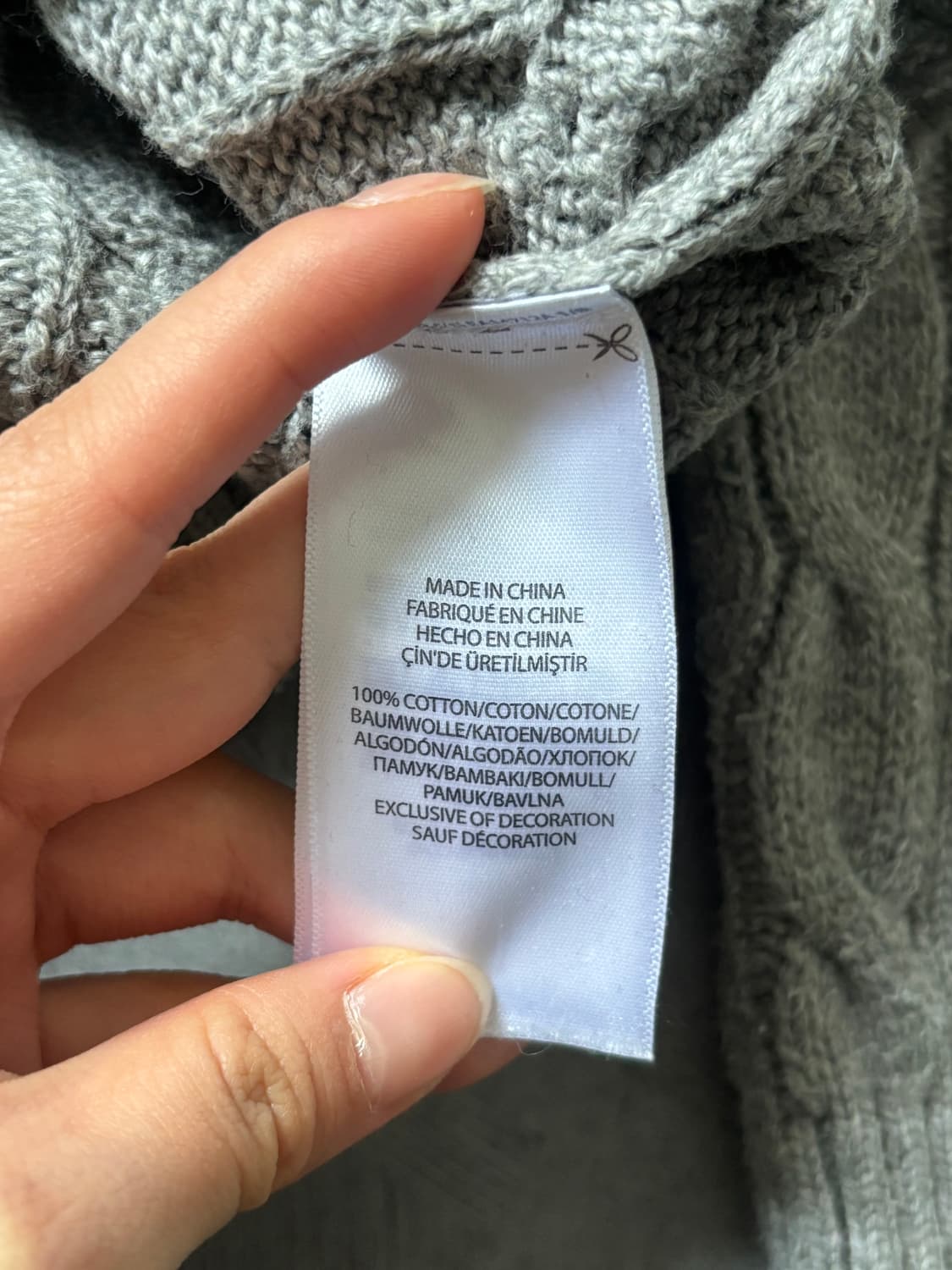 Polo 폴로 랄프로렌 그레이 컬러 케이블 라운드 니트 상품이미지6