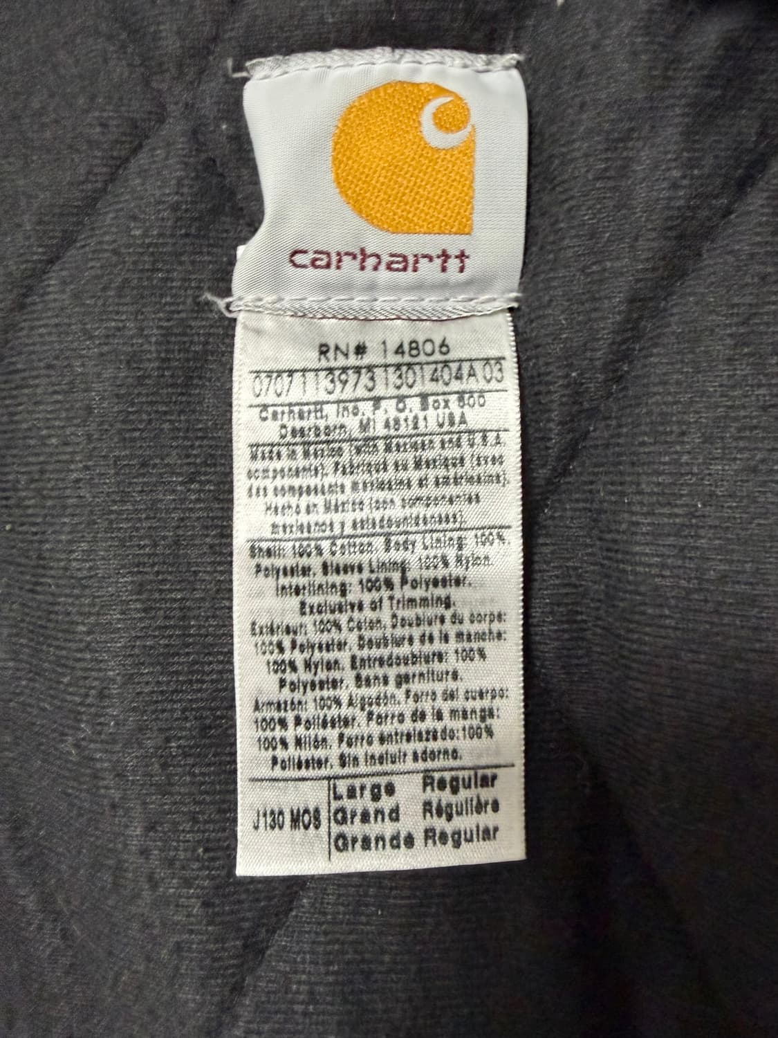 칼하트 액티브 자켓 J130 모스 그린 L 상품이미지5