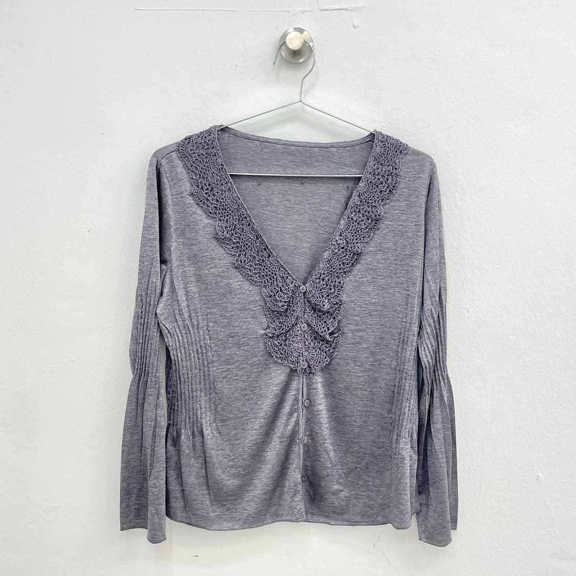 Smoky lavender lace cardigan  상품이미지1