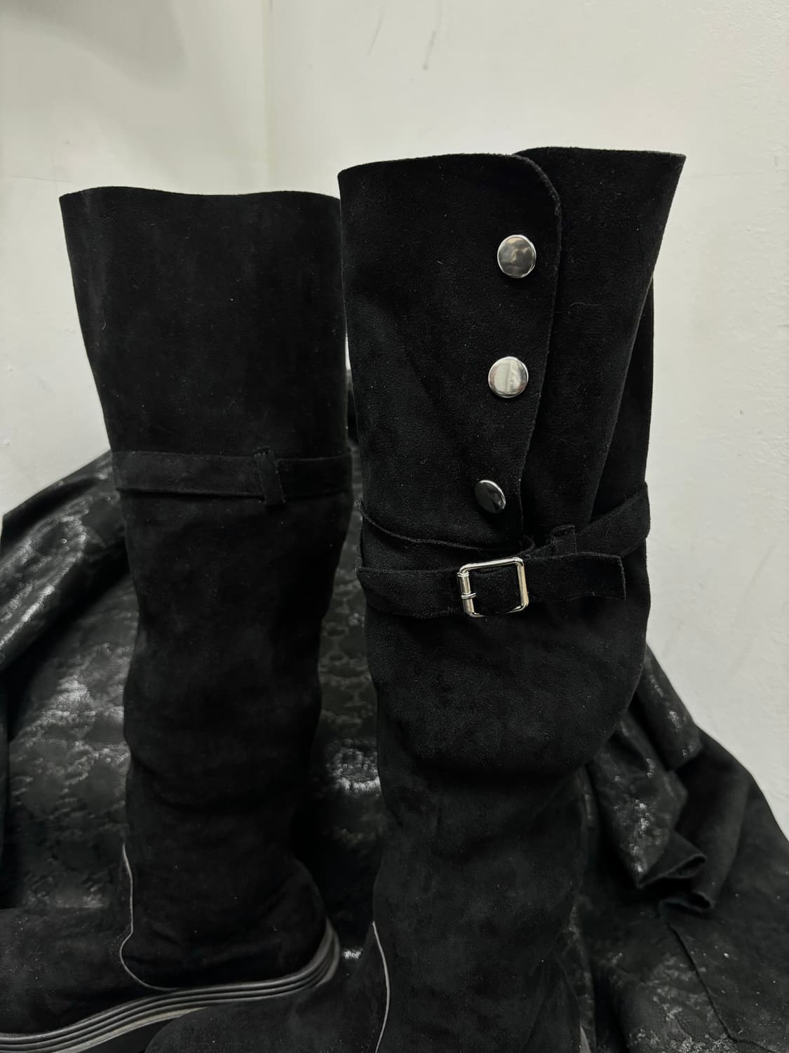 “Vintage”00’s Rare Design Round Long Boo 상품이미지6