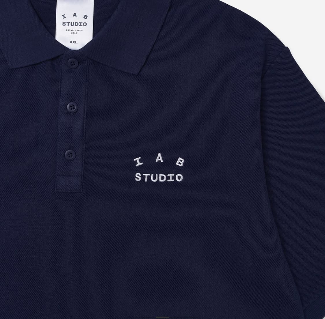 아이앱 스튜디오 피케 셔츠 네이비 상품이미지3