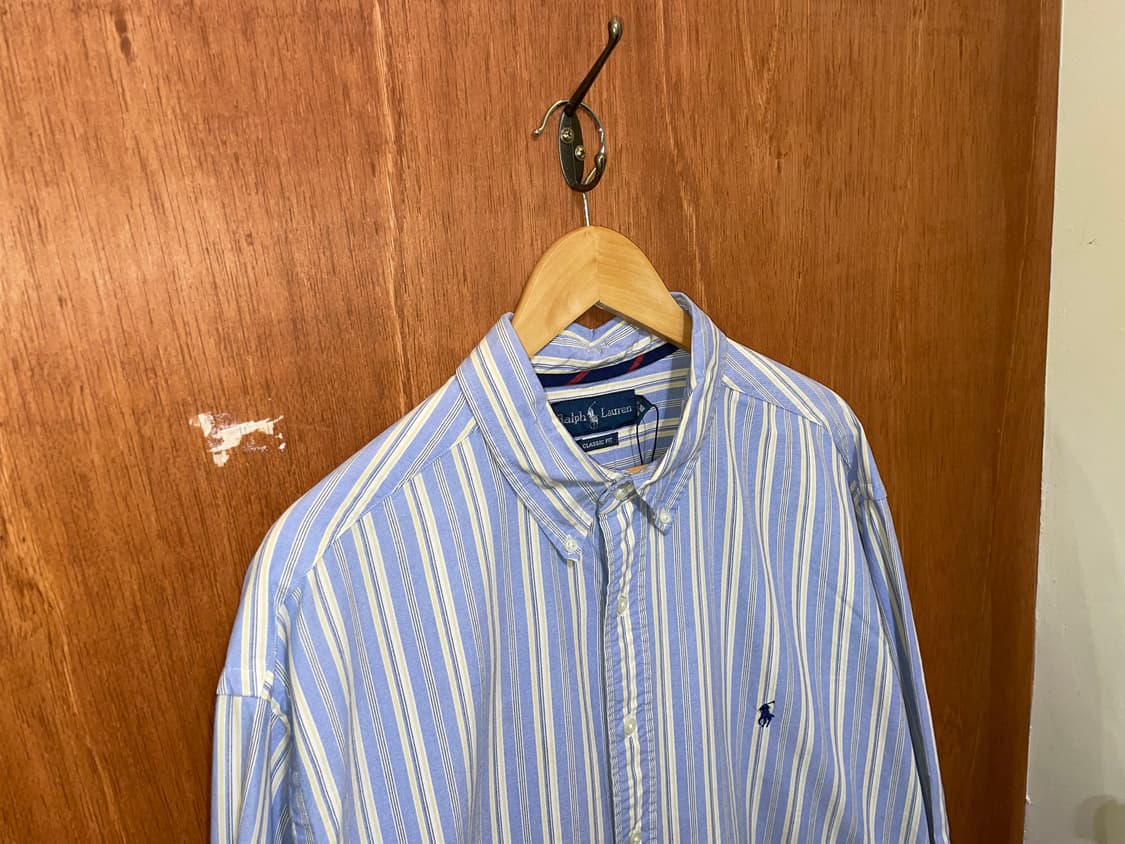 (2XL) POLO 폴로 랄프로렌 스트라이프 셔츠 클래식핏 빅셔츠 상품이미지4