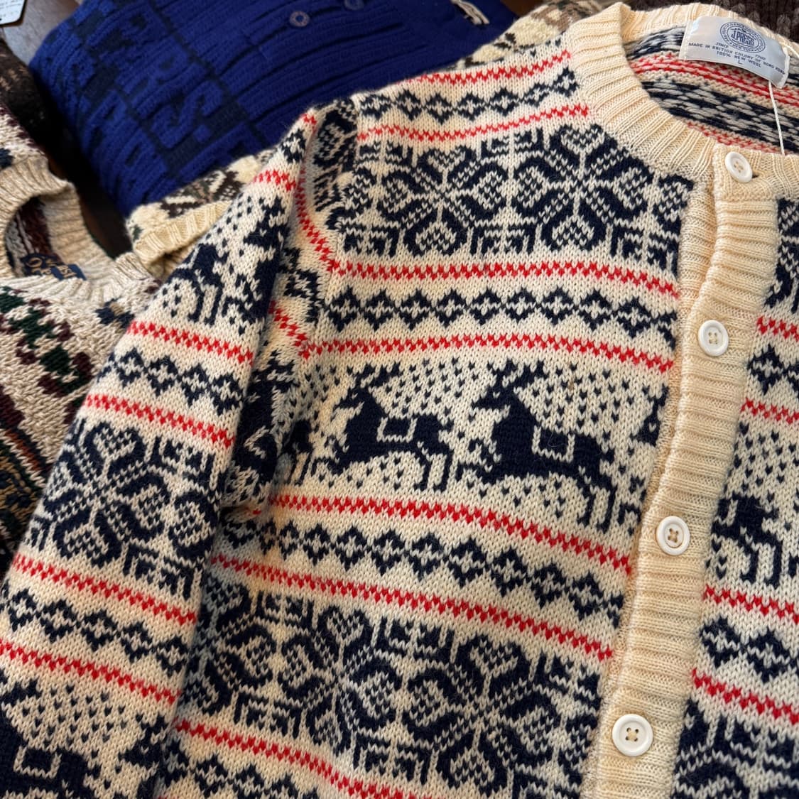 90S 제이프레스 노르딕 네이티브 뉴 울 가디건 상품이미지4