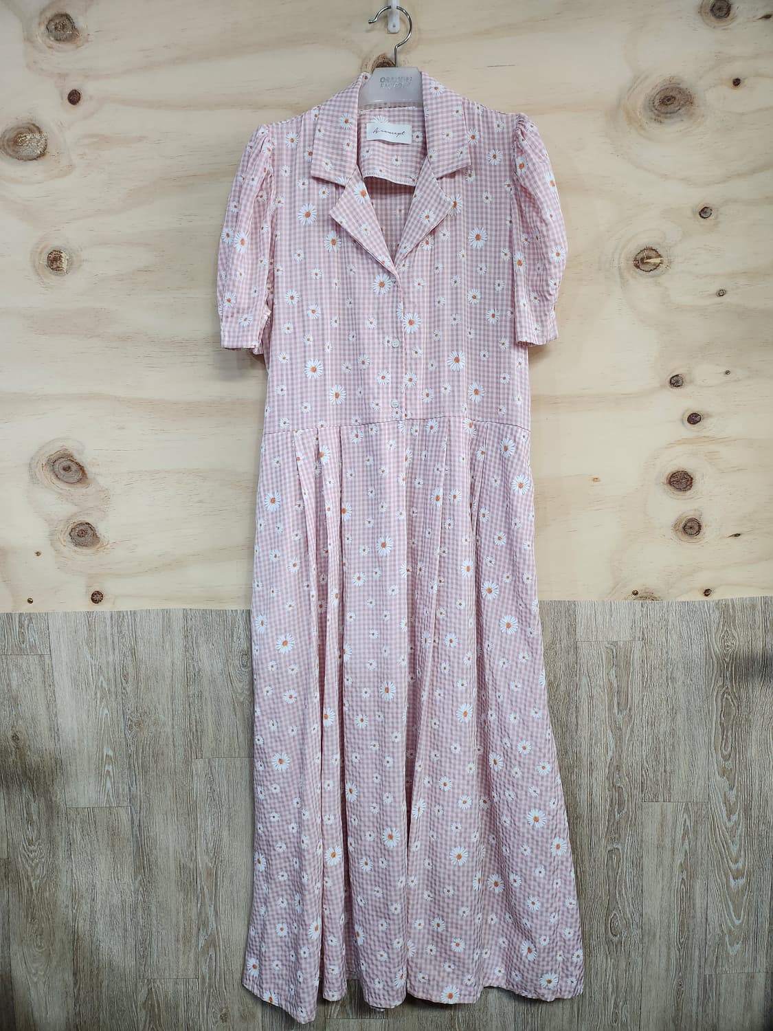 528) 데이지 무늬 반팔 롱원피스 상품이미지1