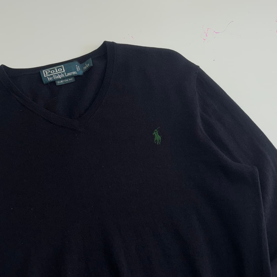 Polo 폴로 그린포니 네이비 브이넥 니트 상품이미지5