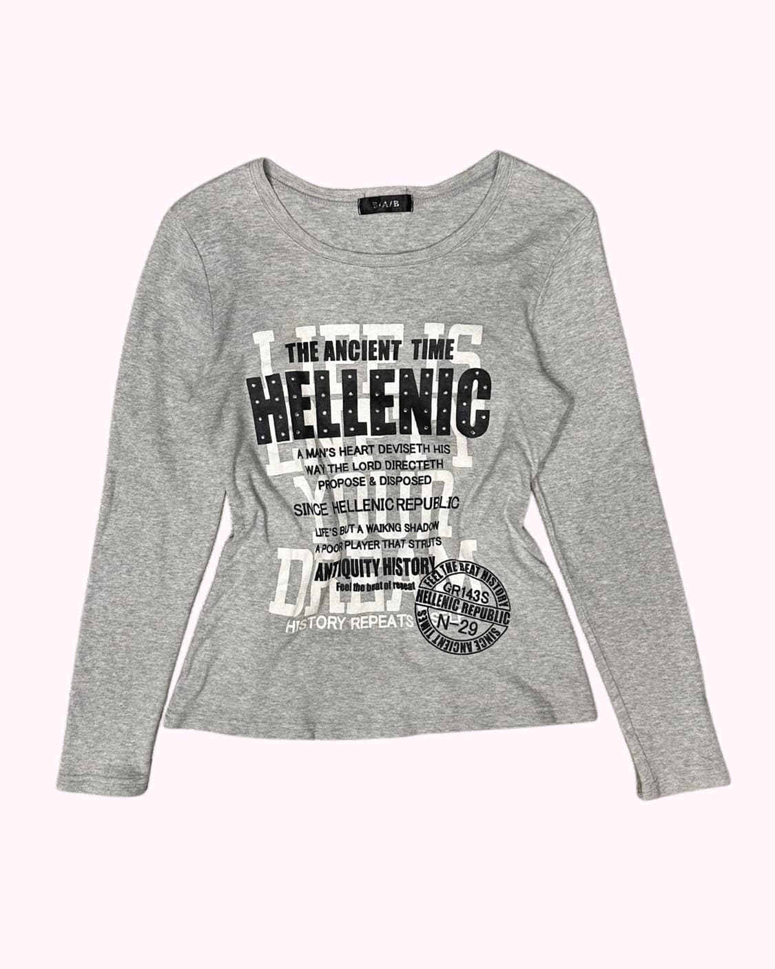 y2k cubic lettering grey t-shirt 상품이미지2