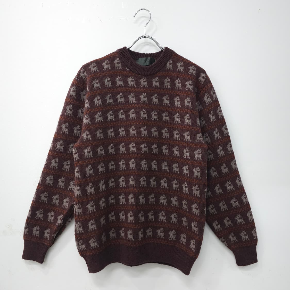 모100% 사슴패턴 빈티지니트 상품이미지1