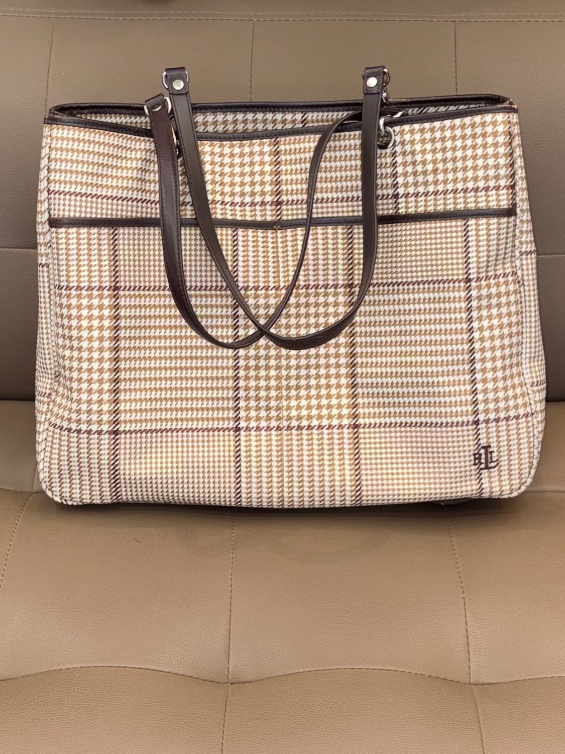 폴로 랄프로렌 체크 토트백  상품이미지3