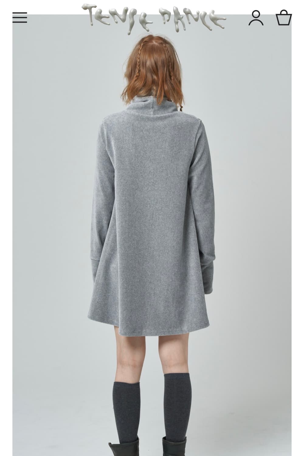 탠스댄스 Printed velour dress_gray  상품이미지6