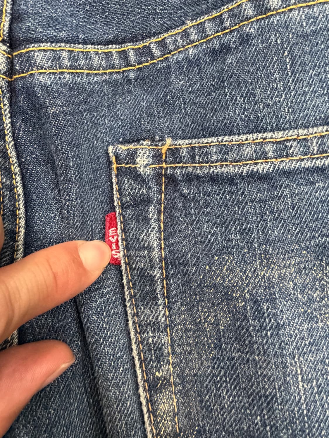 90s Evisu 초기형 evis 2504xx 신치백 셀비지 데님팬츠 상품이미지8